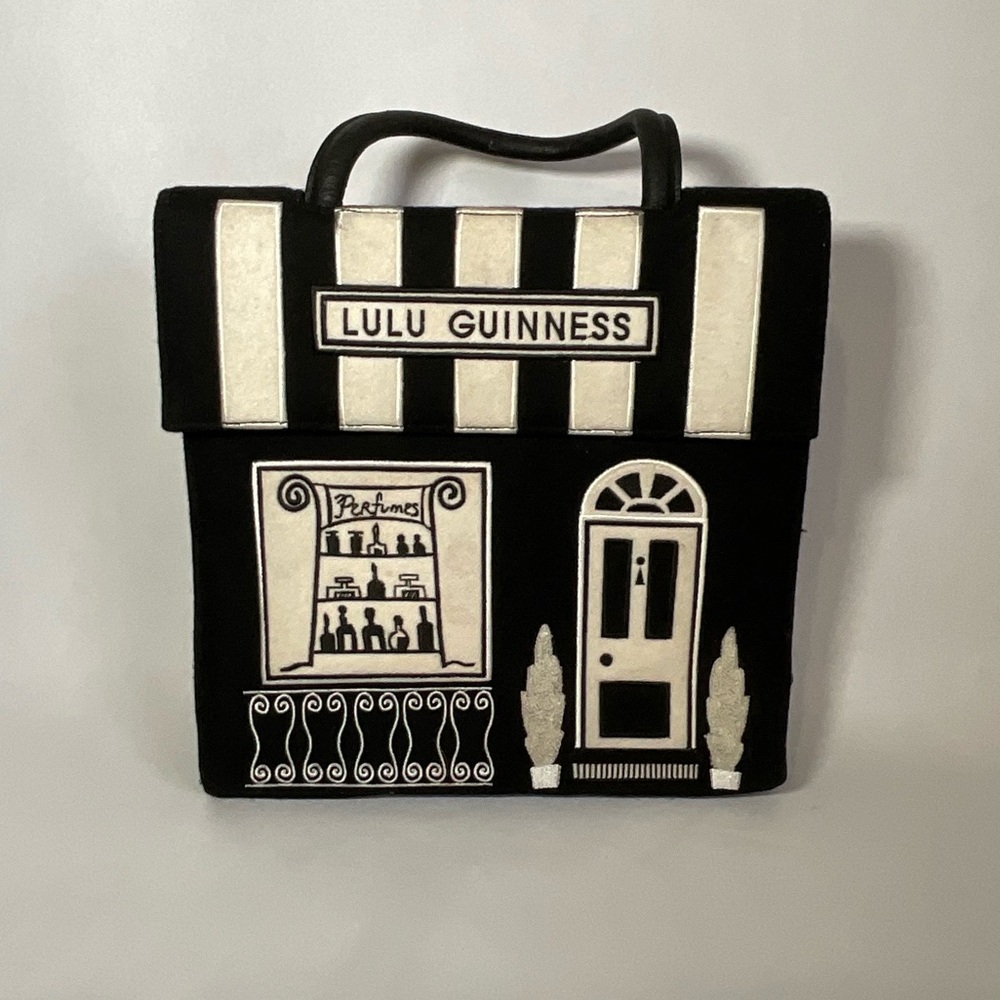 LuLu GUINNESS Monochrome Boutique Wool Handbag